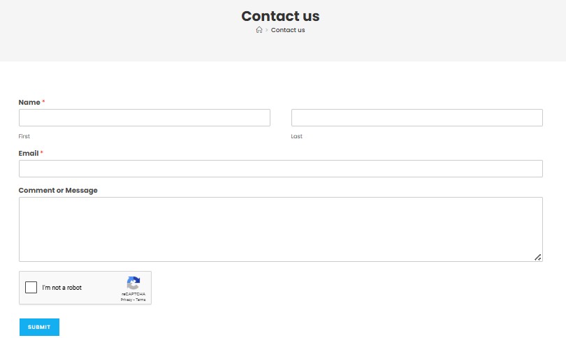 sample contact form